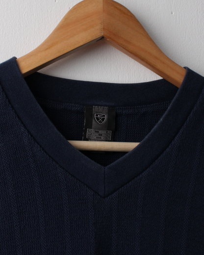 00s Nike Navy Textured Sweater Vest (L)