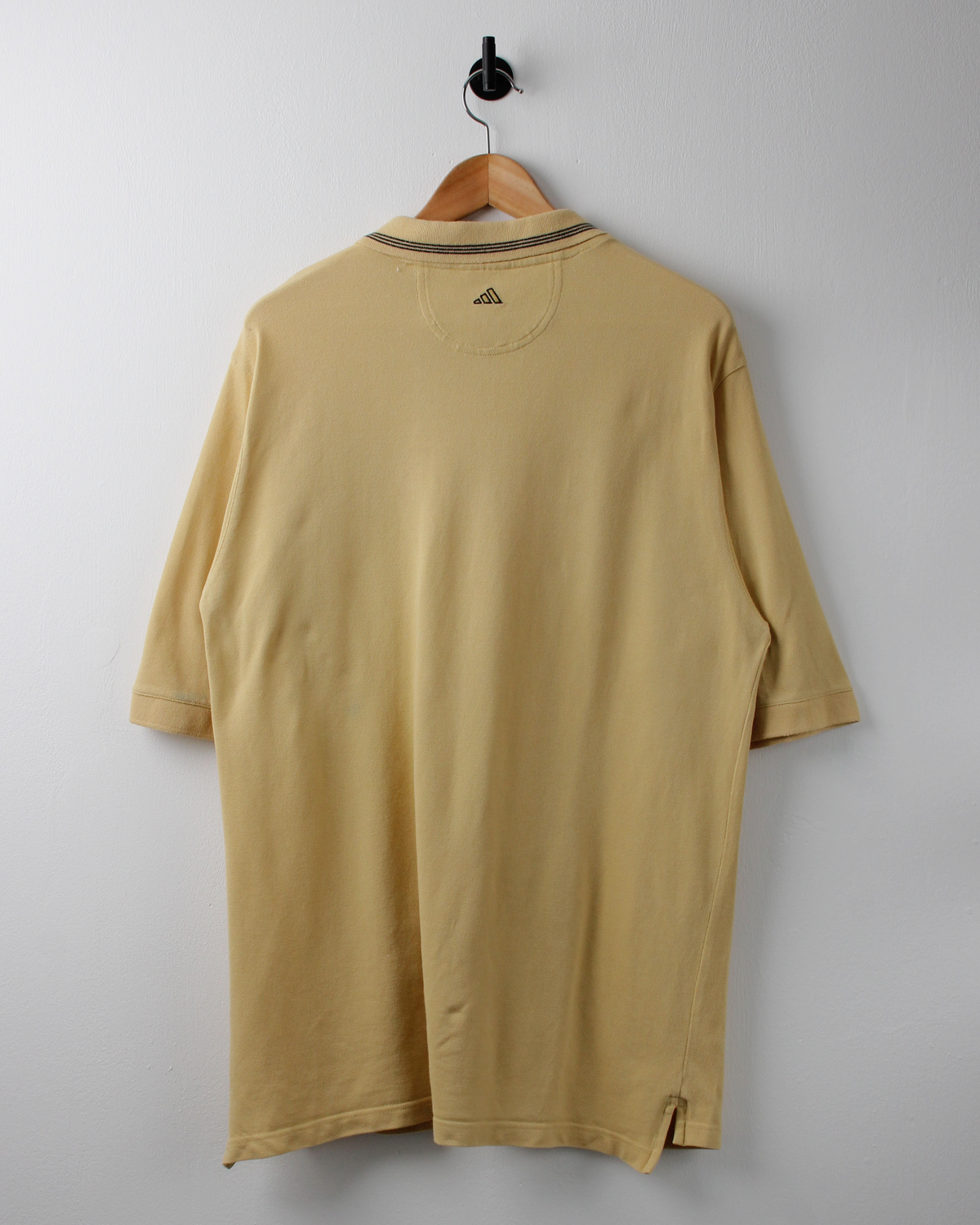 90s Adidas Golf Yellow Centre Logo Buttonless Polo (L)