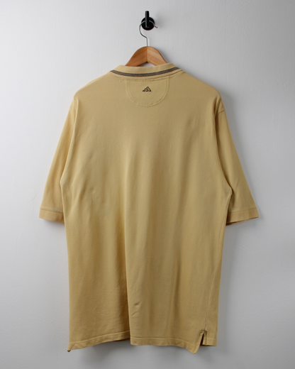 90s Adidas Golf Yellow Centre Logo Buttonless Polo (L)