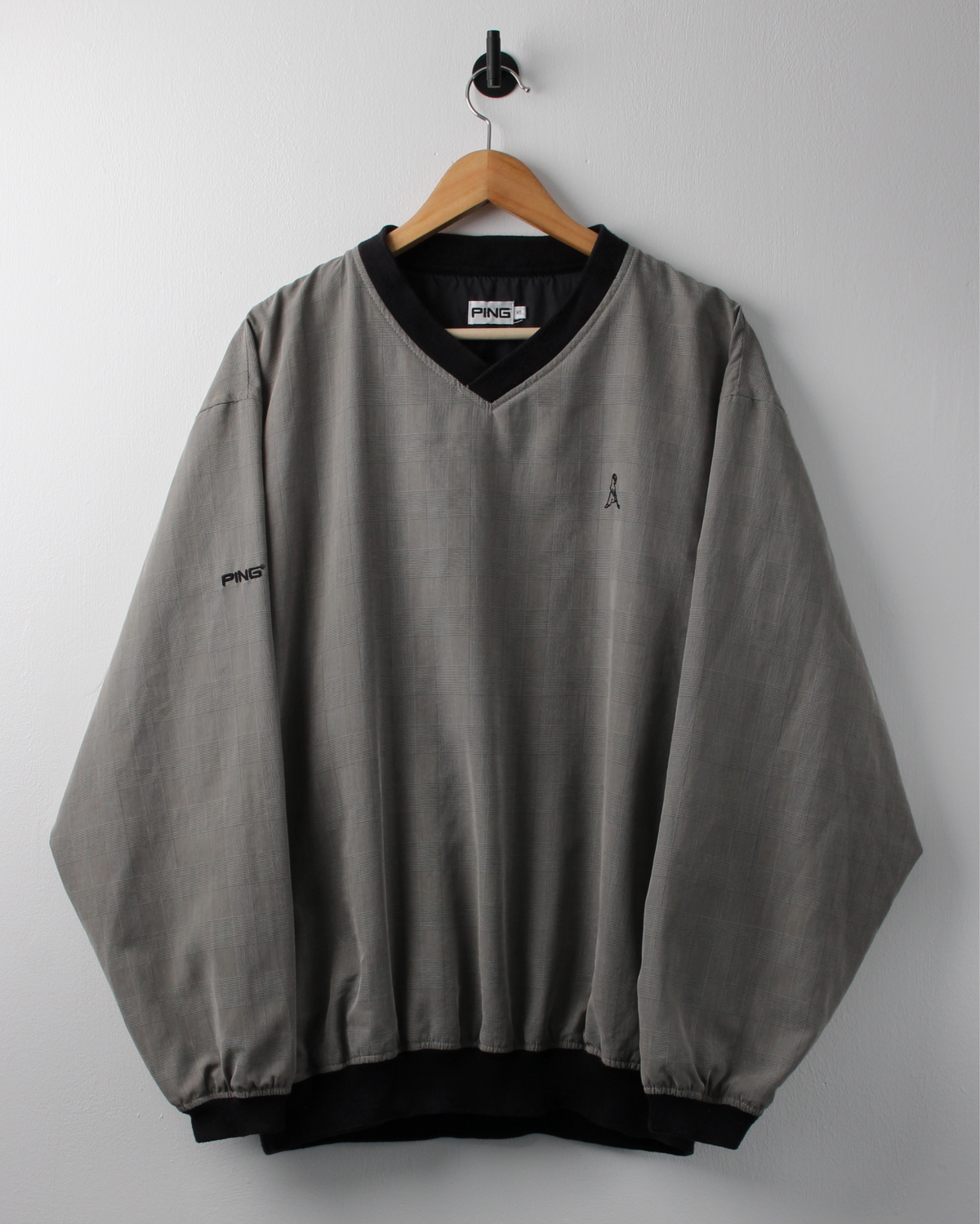 90s Ping 'Mr Ping' Logo Micro Pattern Windbreaker (XL)