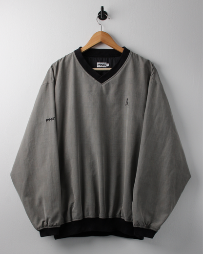 90s Ping 'Mr Ping' Logo Micro Pattern Windbreaker (XL)