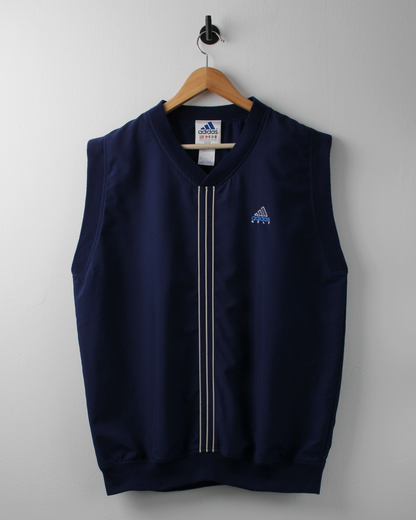 90s Adidas Navy Windbreaker Golf Vest (L)