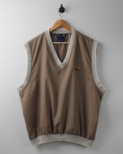 90s Baltusrol Beige Windbreaker Golf Vest (XL)