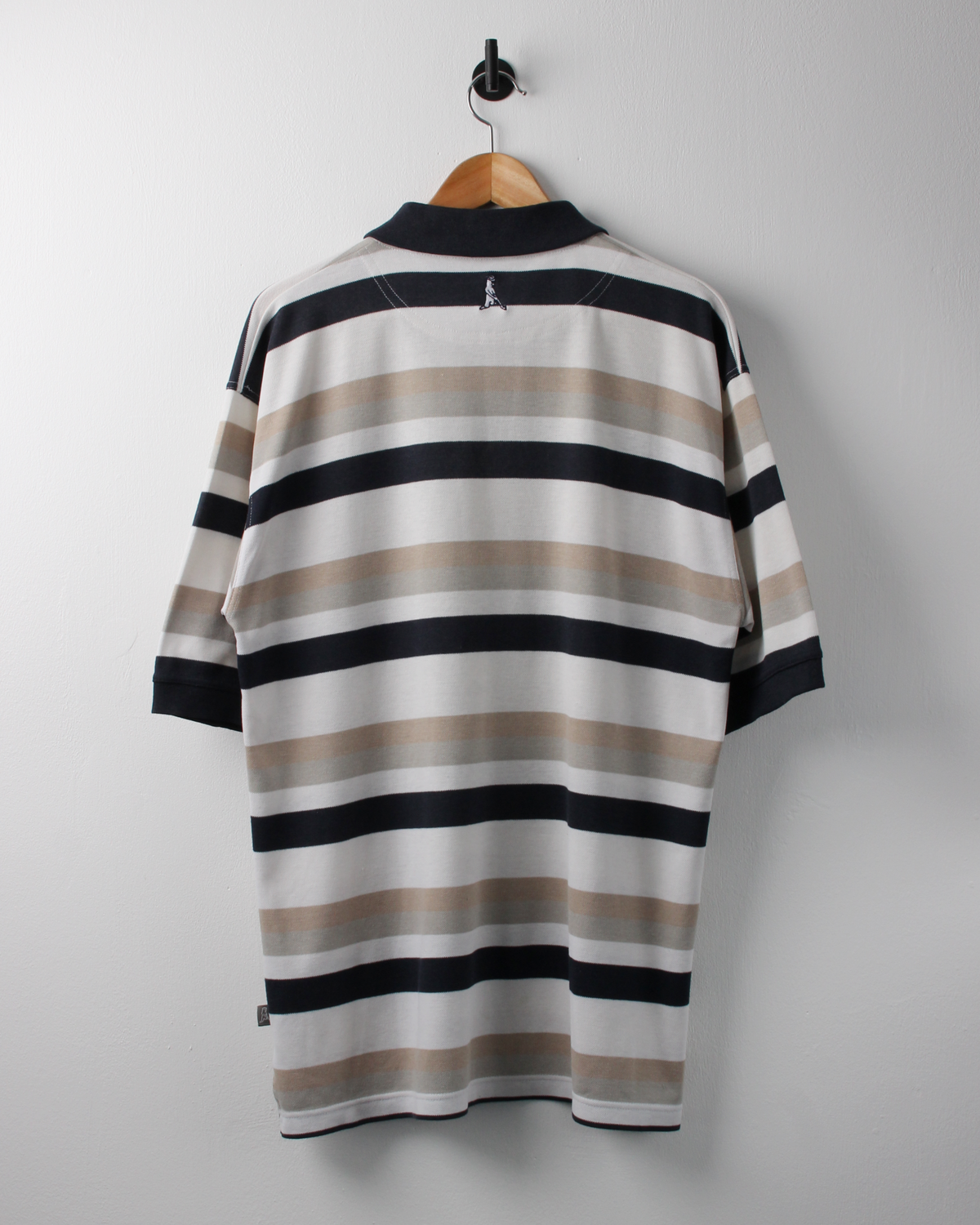 00s Ping ‘Mr Ping’ Logo Striped Polo (L)