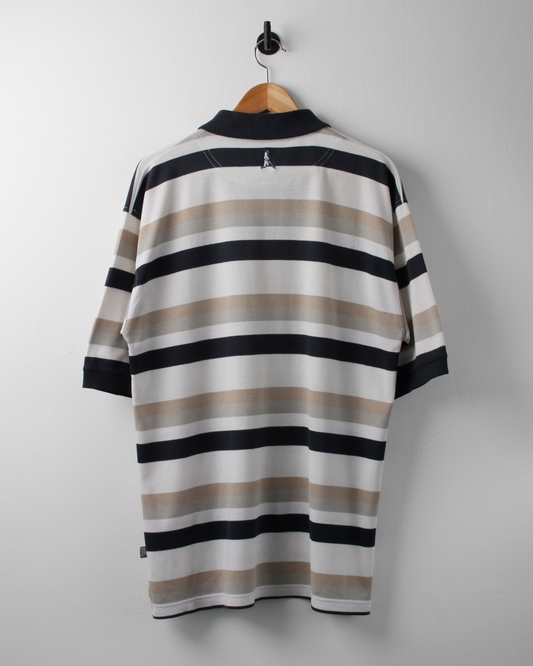 00s Ping ‘Mr Ping’ Logo Striped Polo (L)