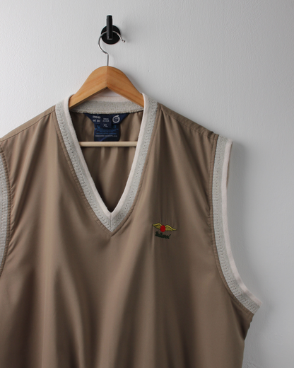 90s Baltusrol Beige Windbreaker Golf Vest (XL)