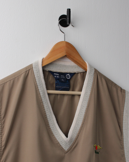90s Baltusrol Beige Windbreaker Golf Vest (XL)