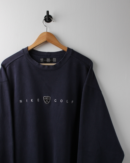 00s Nike Shield Logo Navy Crewneck Sweatshirt (XL)
