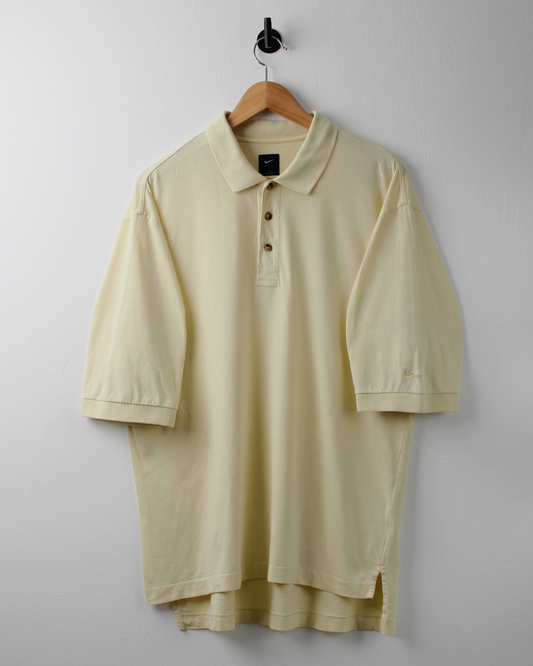 90s Nike Light Yellow Polo (M)