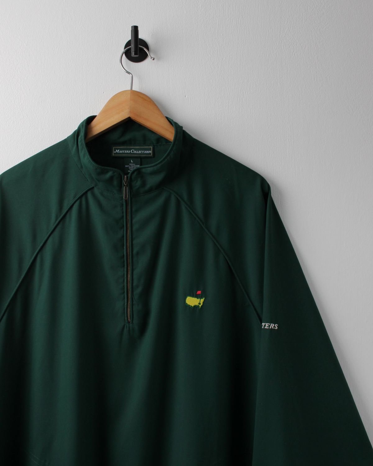 00s Masters Collection Green Quarter Zip Windbreaker (L)