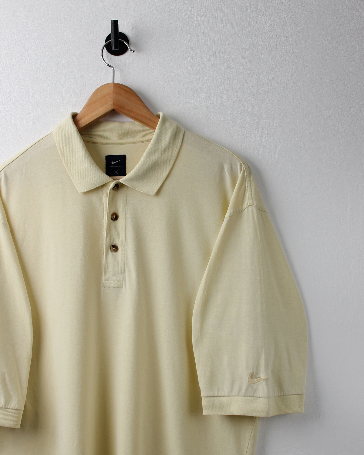 90s Nike Light Yellow Polo (M)