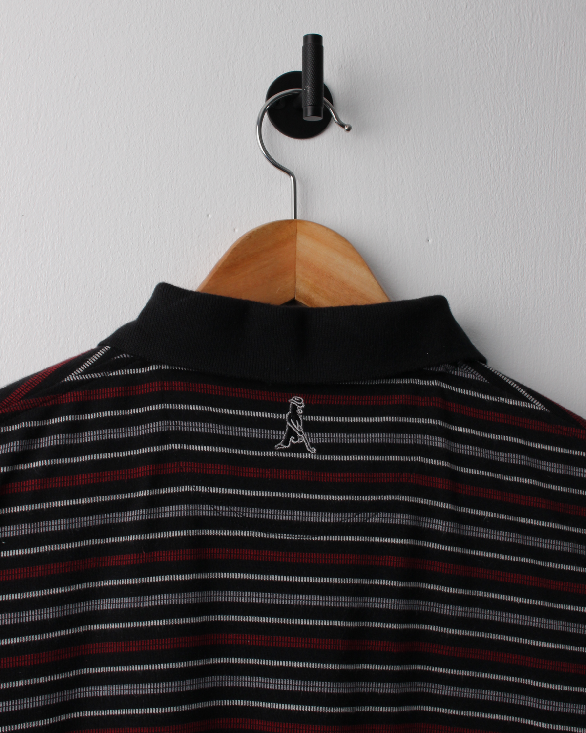 00s Ping Black & Red Striped Polo (M)