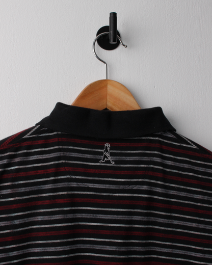 00s Ping Black & Red Striped Polo (M)