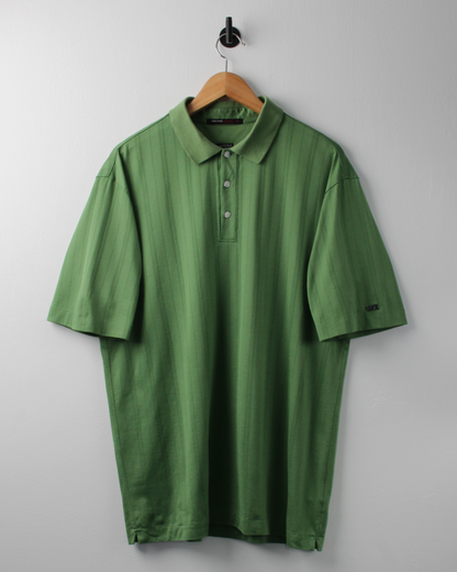 00s Nike Tiger Woods Collection Green Textured Polo (M)
