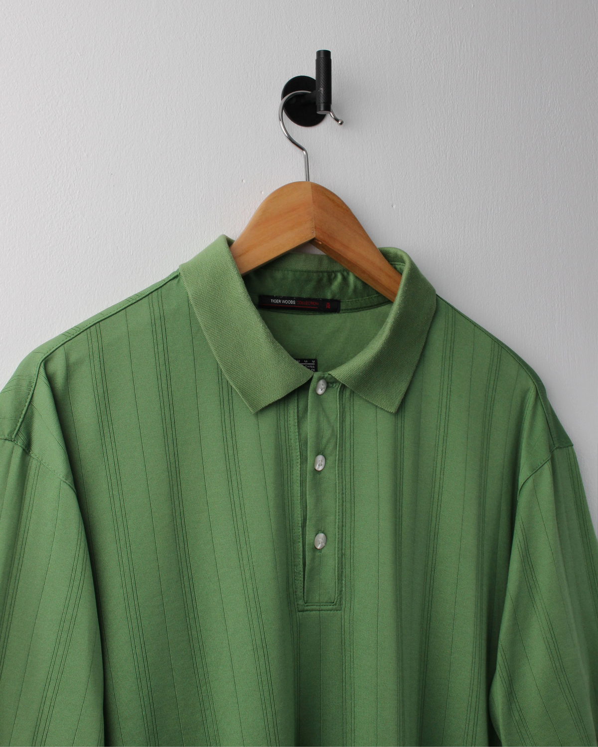 00s Nike Tiger Woods Collection Green Textured Polo (M)