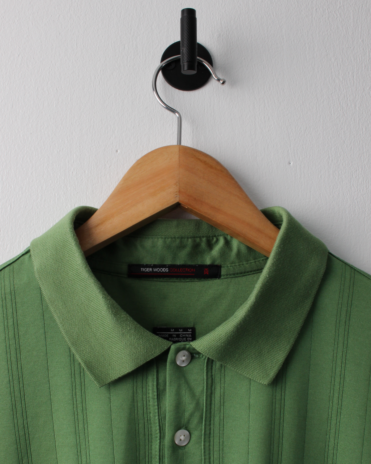 00s Nike Tiger Woods Collection Green Textured Polo (M)