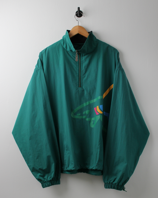 90s Greg Norman Shark Logo Green Quarter Zip Jacket (L)
