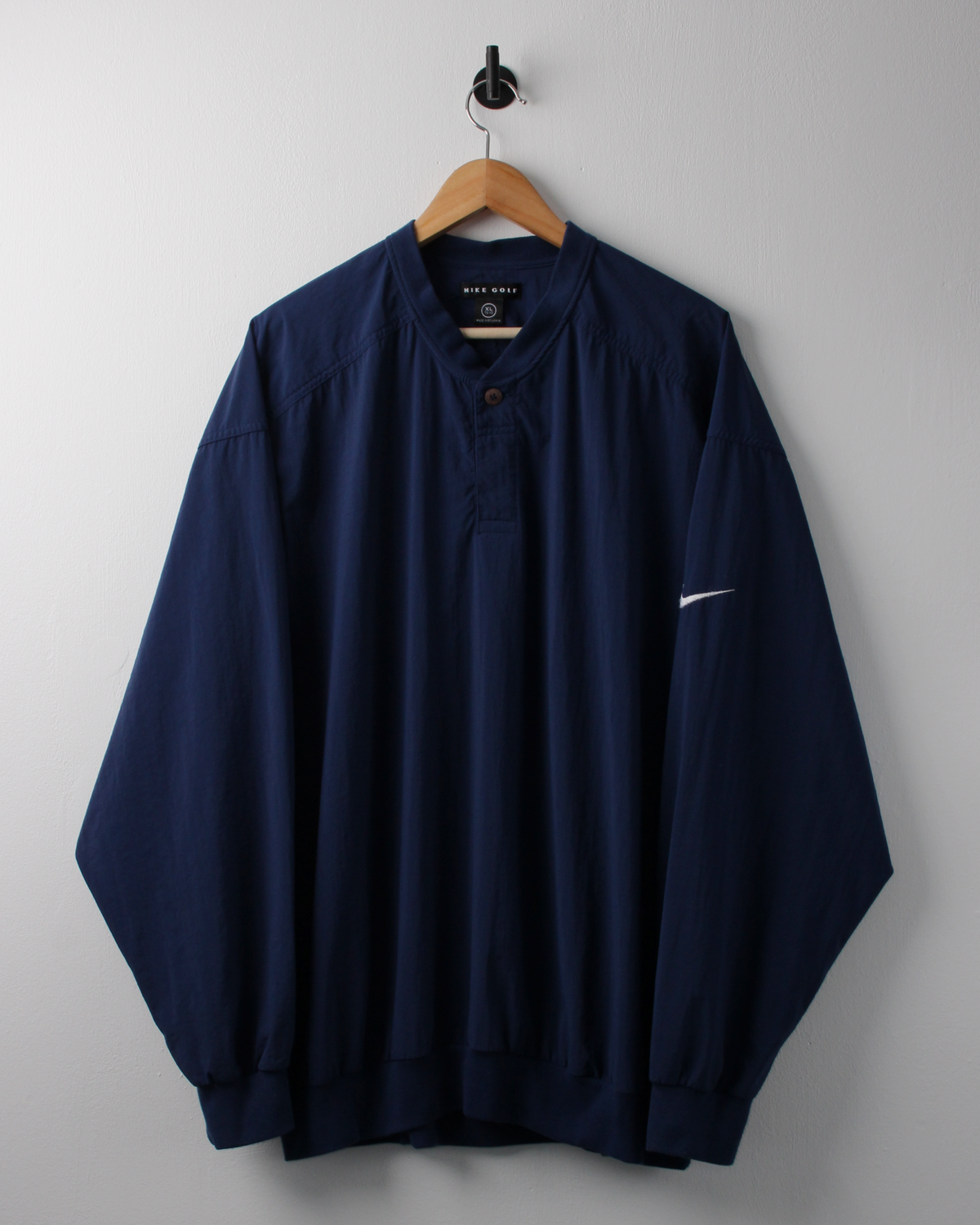 90s Nike Blue Buttoned Lightweight Windbreaker (XL)