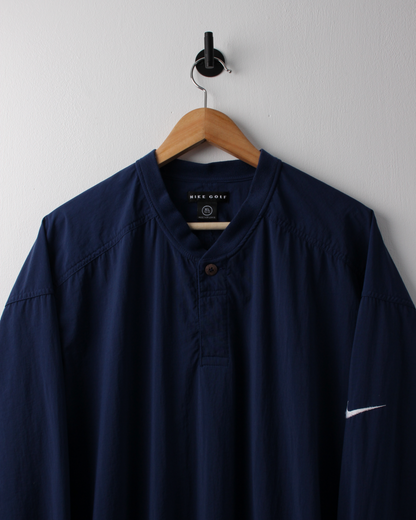 90s Nike Blue Buttoned Lightweight Windbreaker (XL)