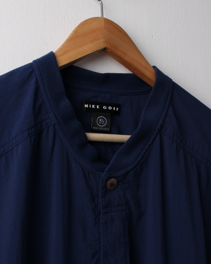 90s Nike Blue Buttoned Lightweight Windbreaker (XL)