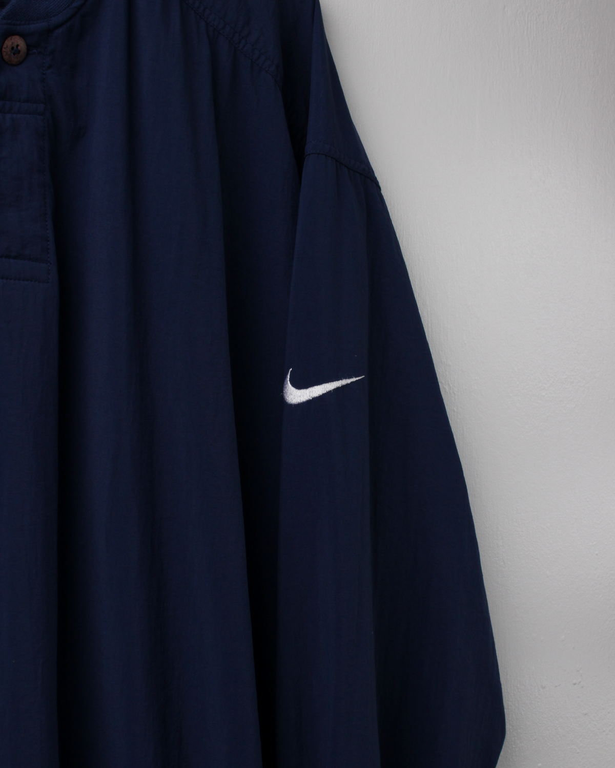 90s Nike Blue Buttoned Lightweight Windbreaker (XL)