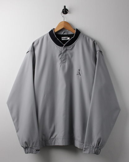 00s Ping ‘Mr Ping’ Logo Grey Buttoned Windbreaker (L)