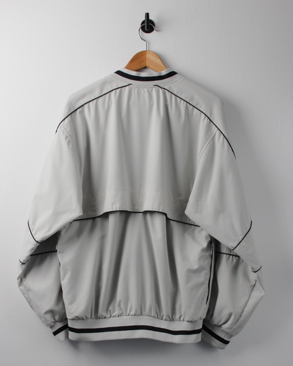 90s Nike Cream & Black V-Neck Windbreaker (S)