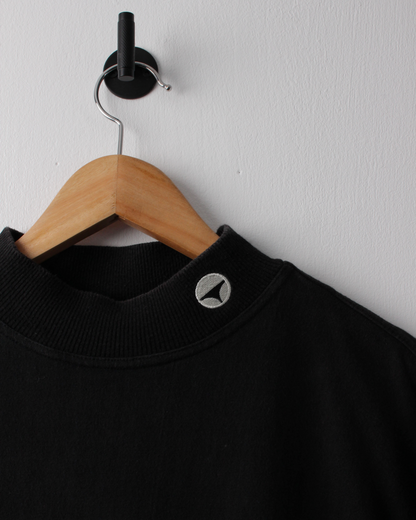 90s TaylorMade Black & White Long Sleeve Cotton Mock Neck (M)
