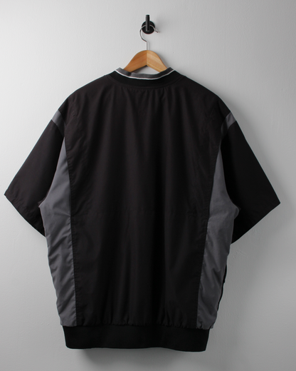 00s Nike Black & Grey Short Sleeve Windbreaker (XL)