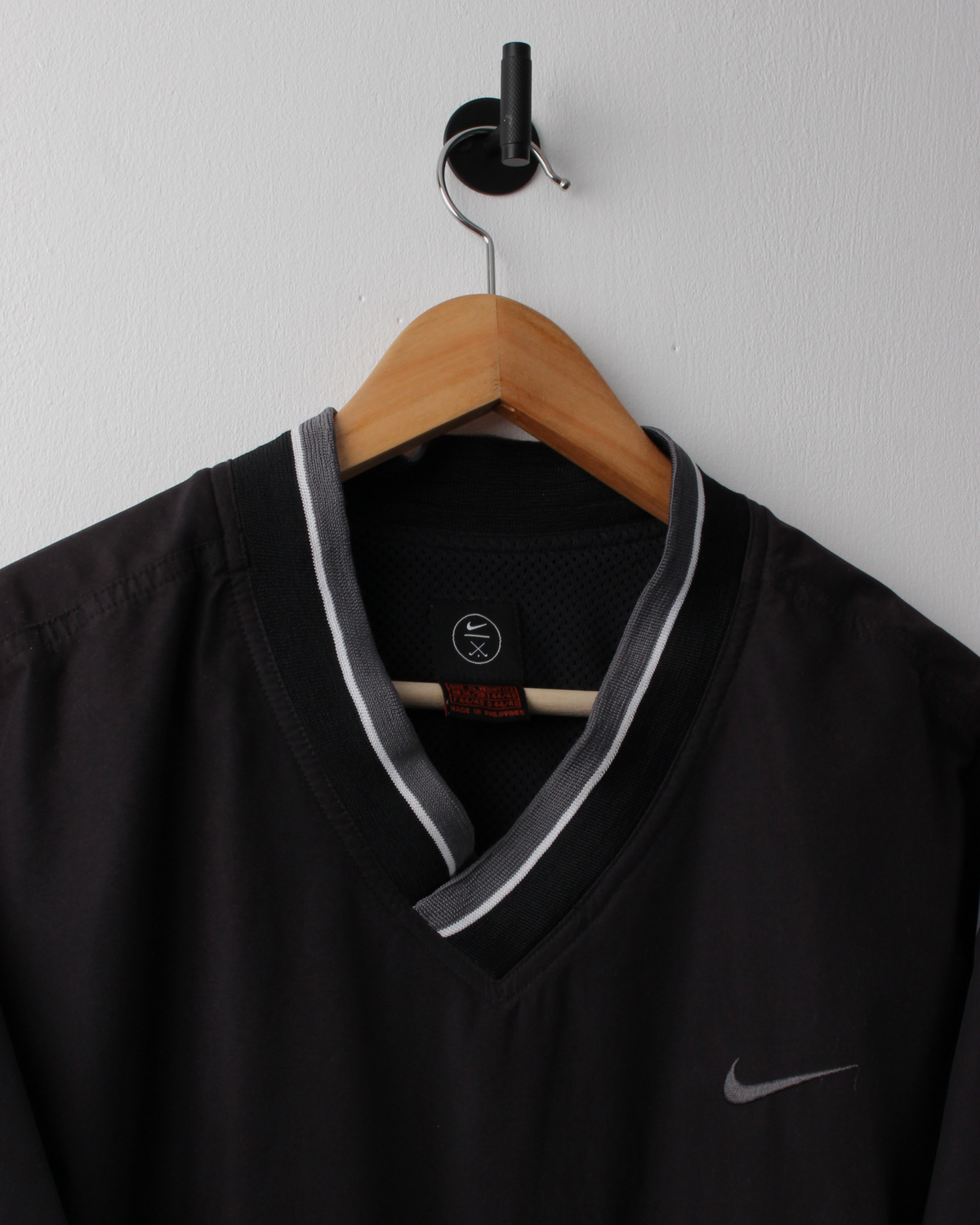 00s Nike Black & Grey Short Sleeve Windbreaker (XL)