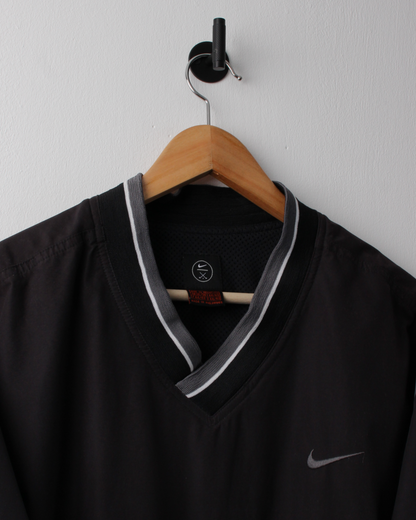 00s Nike Black & Grey Short Sleeve Windbreaker (XL)