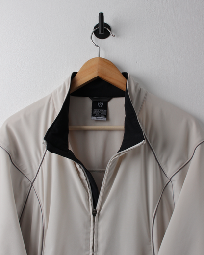 00s Nike Cream Full Zip Short Sleeve Windbreaker (XL)