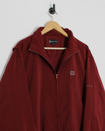 00s Wilson Deep Red Full Zip Jacket (L)