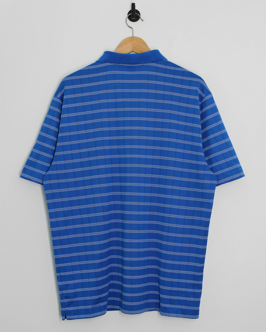 00s Nike Tiger Woods Blue/White Polo-Shirt (L)