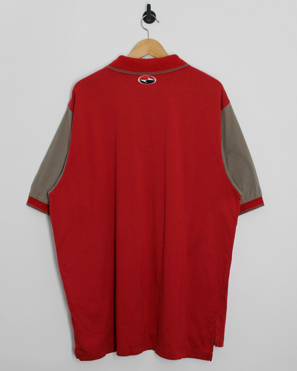 90s Nike Yin Yang Red Polo-Shirt (XL) (Style worn by Tiger at the 98’ Masters)