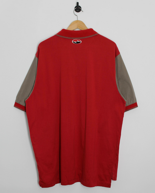 90s Nike Yin Yang Red Polo-Shirt (XL) (Style worn by Tiger at the 98’ Masters)