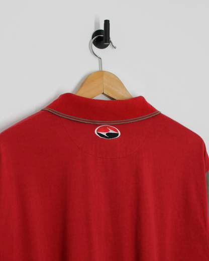 90s Nike Yin Yang Red Polo-Shirt (XL) (Style worn by Tiger at the 98’ Masters)