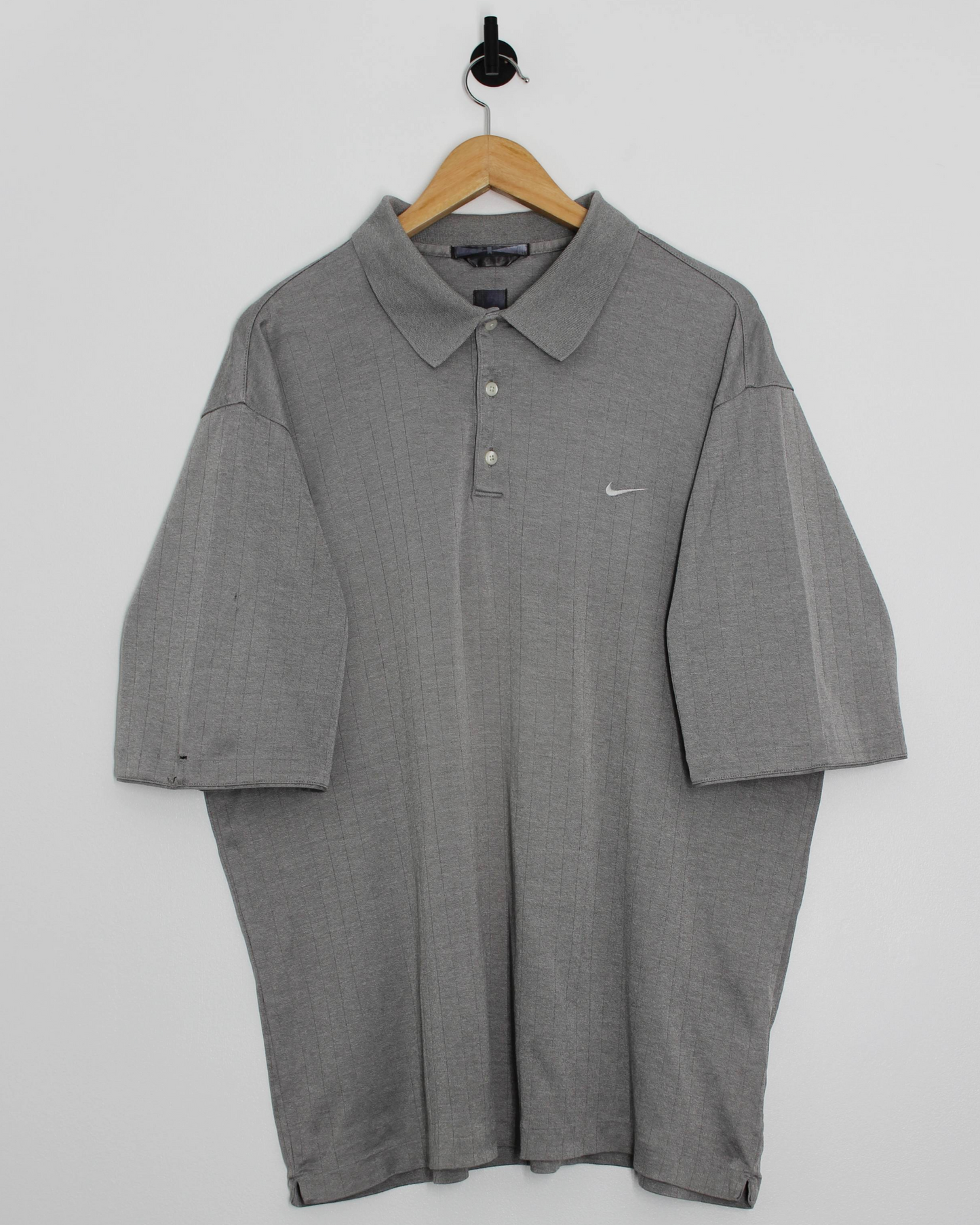 00s Nike Tiger Woods Grey Polo-Shirt (XL)