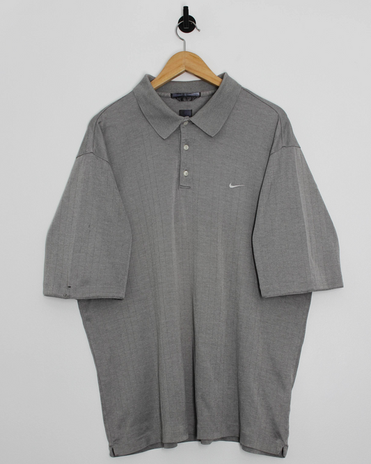00s Nike Tiger Woods Grey Polo-Shirt (XL)