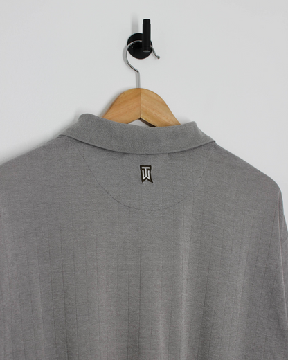 00s Nike Tiger Woods Grey Polo-Shirt (XL)