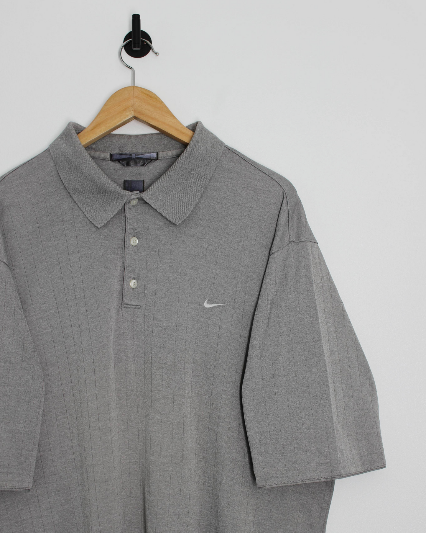 00s Nike Tiger Woods Grey Polo-Shirt (XL)