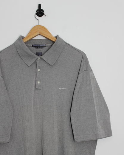 00s Nike Tiger Woods Grey Polo-Shirt (XL)