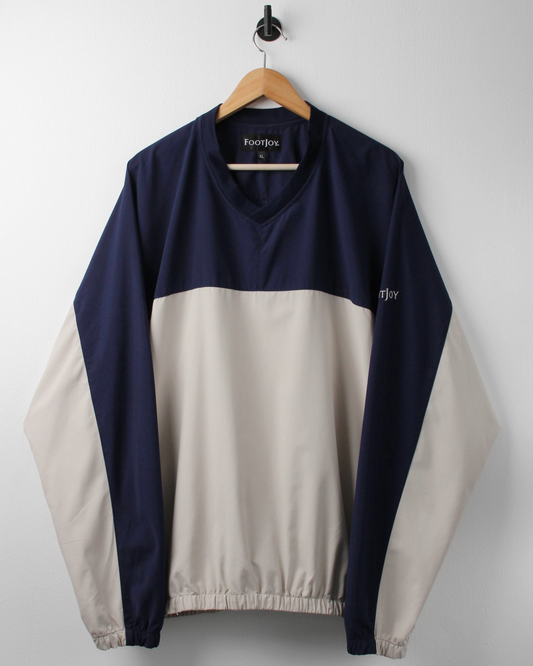 00s FootJoy Navy & Cream Lightweight Windbreaker (XL)