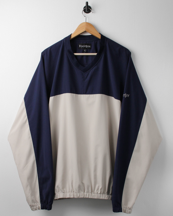 00s FootJoy Navy & Cream Lightweight Windbreaker (XL)