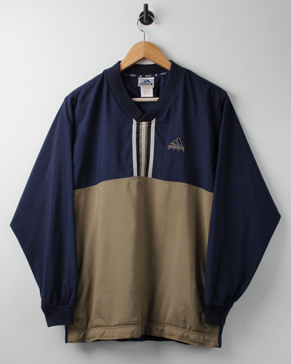 90s Adidas Navy & Gold Lightweight Windbreaker (XS)