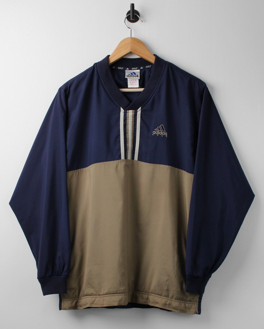 90s Adidas Navy & Gold Lightweight Windbreaker (XS)