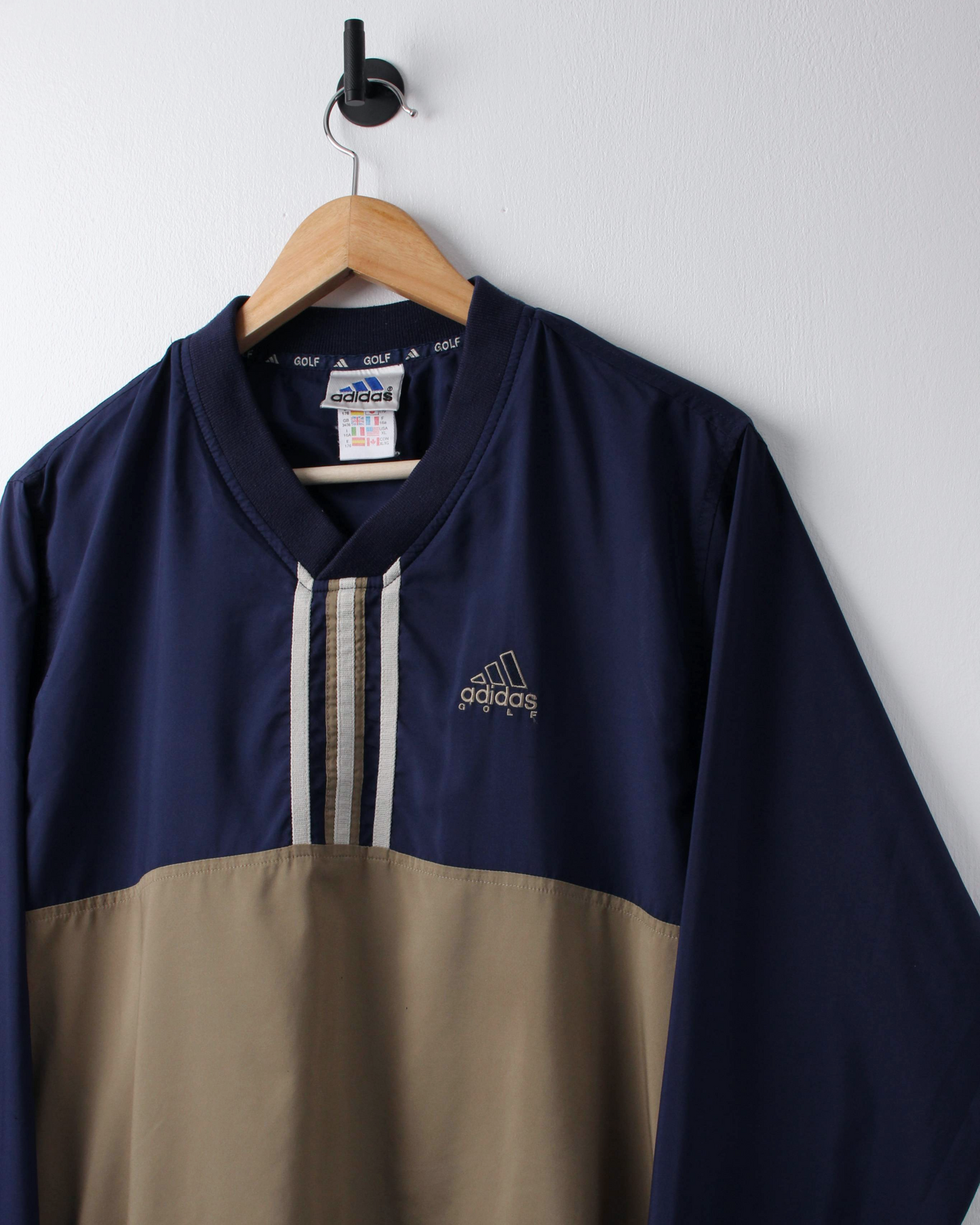 90s Adidas Navy & Gold Lightweight Windbreaker (XS)