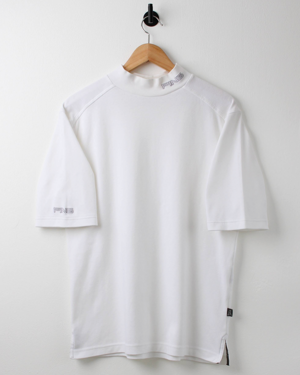 00s Ping ‘Mr Ping’ Logo White Mock Neck (S)