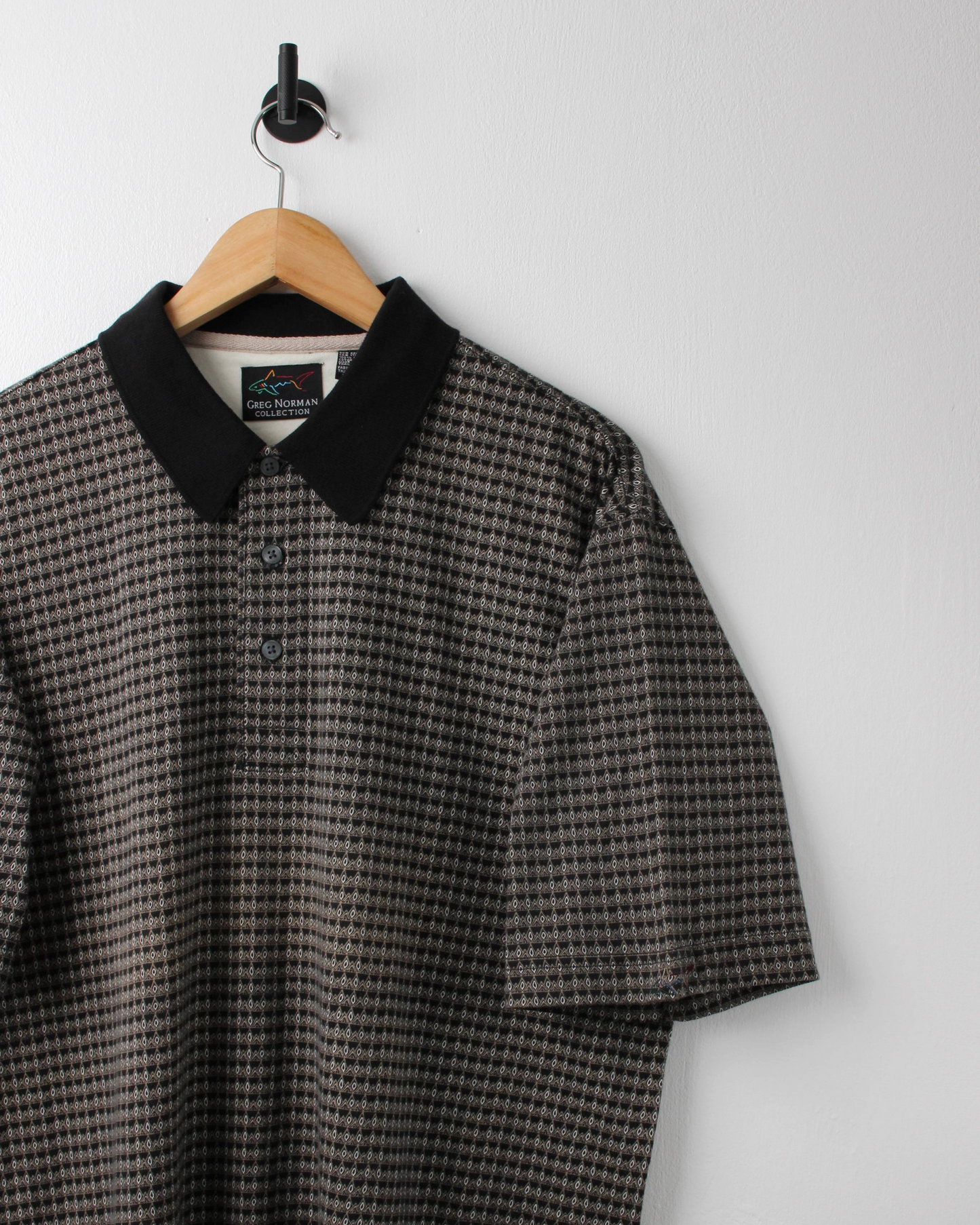 90s Greg Norman Micro-Pattern Polo (L)