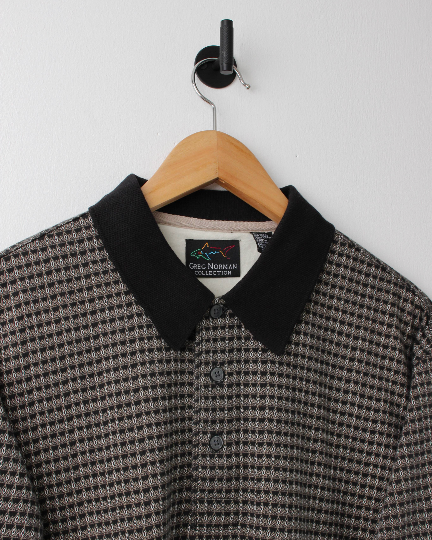 90s Greg Norman Micro-Pattern Polo (L)